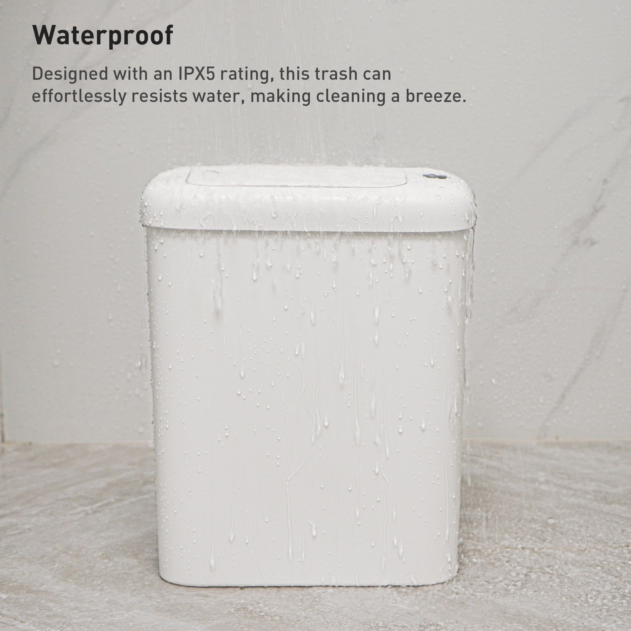 Eko Automatic Bathroom Trash Can With Lid, 2.6 Gallon Slim Touchless Bathroom Garbage Can, Waterproof Motion Sensor Trash Can Fo